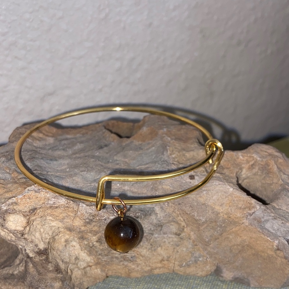 Vintage Style FAT Tigers Eye Charm Bracelet